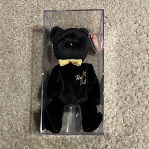 The End Ty Beanie Bear with protective plastic case